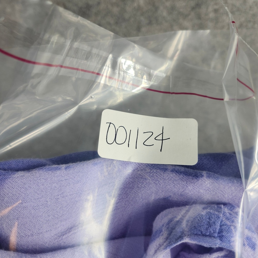 La Cera High-Low Top Womens Medium Purple Tie Dye 3/4 Sleeve Rayon Boho Dip Dye - Picture 10 of 11